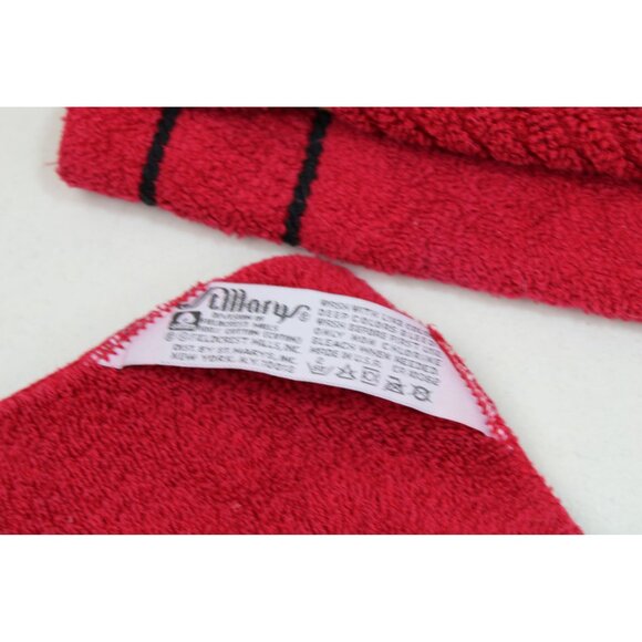 4 St Marys Washcloths Red Vintage Stripe 93374 Wash Clothes - Picture 8 of 8
